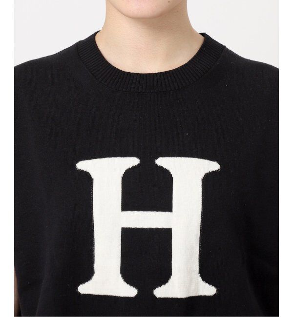 Spick and Span「ロゴジャガード フレンチスリーブニット」|ニット・セーター|