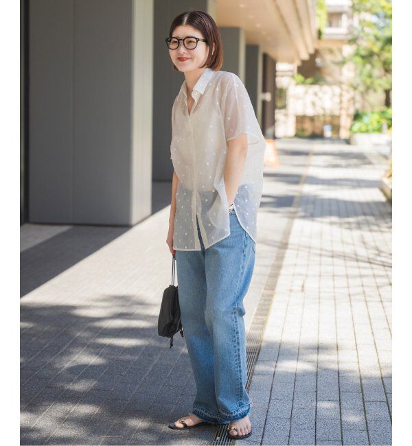 Spick and Span「シアードットサークルシャツ」|シャツ・ブラウス|