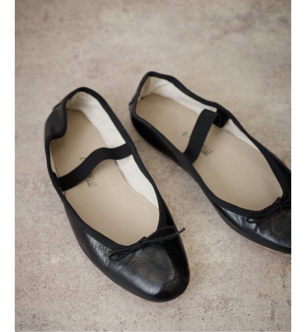 FRAMeWORK「PORSELLI/ポルセリ 別注ゴムストラップバレエシューズ」|バレエシューズ|