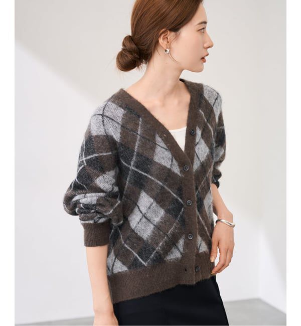 FRAMeWORK「アーガイルVネックカーディガン」|カーディガン|
