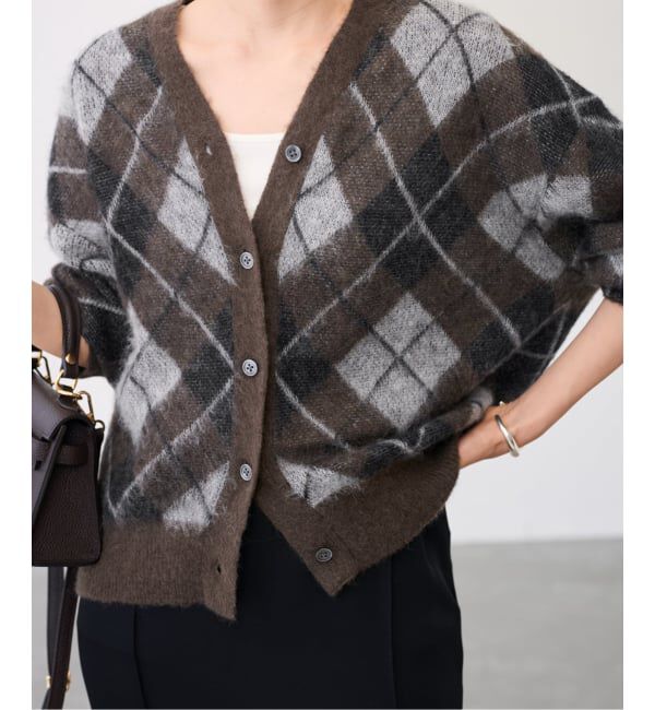 FRAMeWORK「アーガイルVネックカーディガン」|カーディガン|