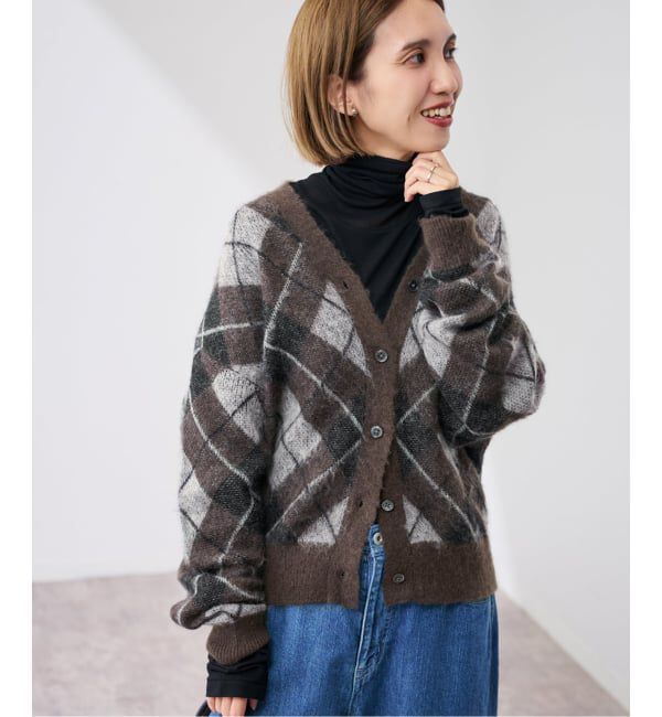 FRAMeWORK「アーガイルVネックカーディガン」|カーディガン|