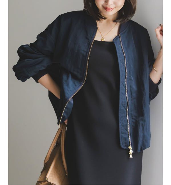 NOBLE「パフィタフタフライトMA1」|ブルゾン・スタジャン|ネイビー