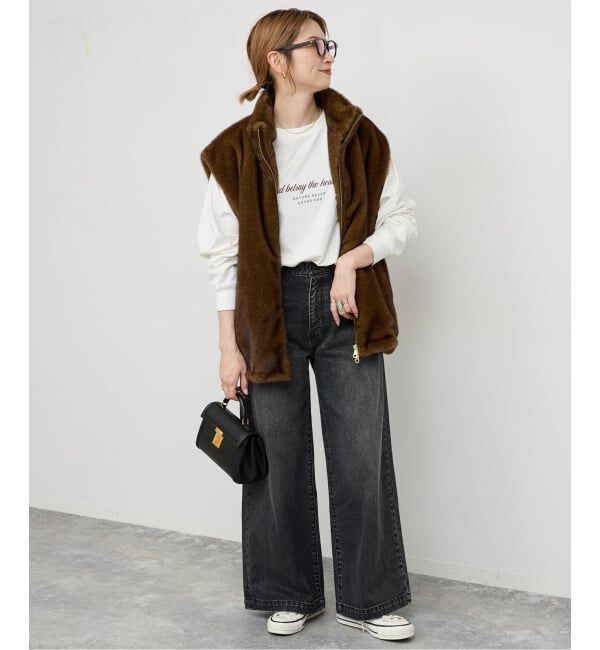 Spick and Span「シルケットクルーネックロゴロンT」|Tシャツ・カットソー|