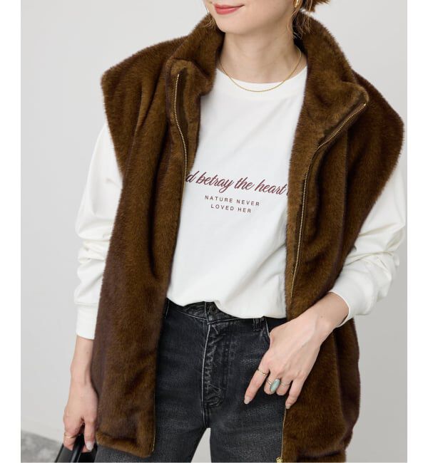 Spick and Span「シルケットクルーネックロゴロンT」|Tシャツ・カットソー|