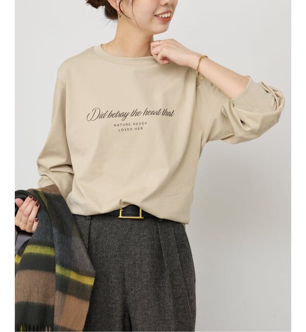 Spick and Span「シルケットクルーネックロゴロンT」|Tシャツ・カットソー|