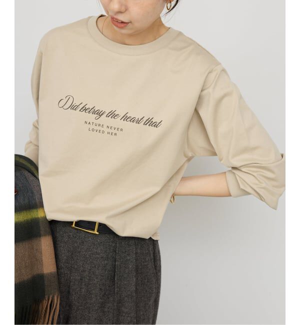 Spick and Span「シルケットクルーネックロゴロンT」|Tシャツ・カットソー|