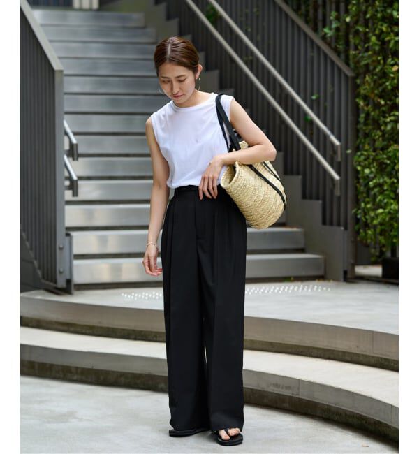 FRAMeWORK「≪追加≫ウォッシャブルTWタックワイドパンツ2」|スラックス|