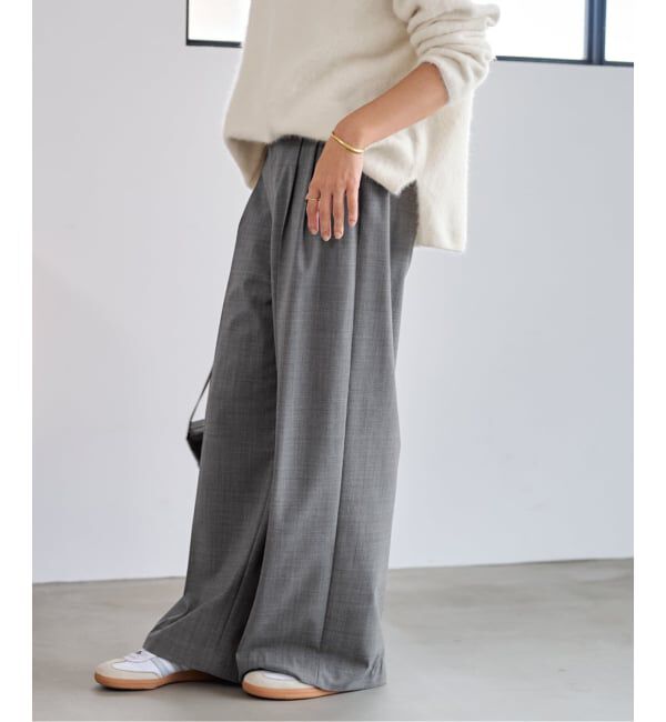 FRAMeWORK「≪追加≫ウォッシャブルTWタックワイドパンツ2」|スラックス|