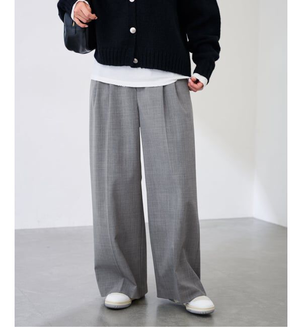 FRAMeWORK「≪追加≫ウォッシャブルTWタックワイドパンツ2」|スラックス|