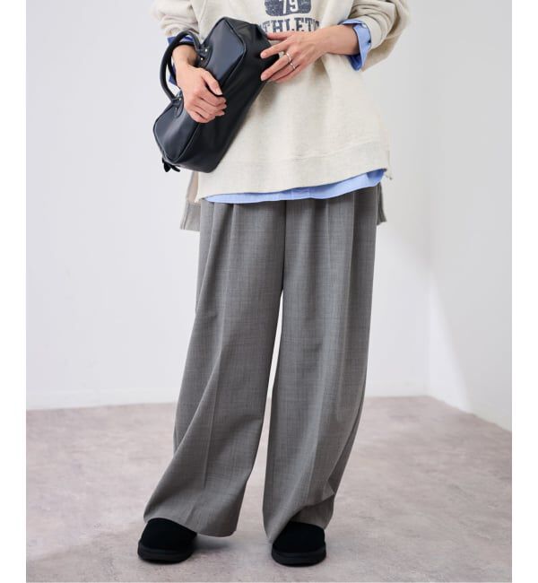 FRAMeWORK「≪追加≫ウォッシャブルTWタックワイドパンツ2」|スラックス|