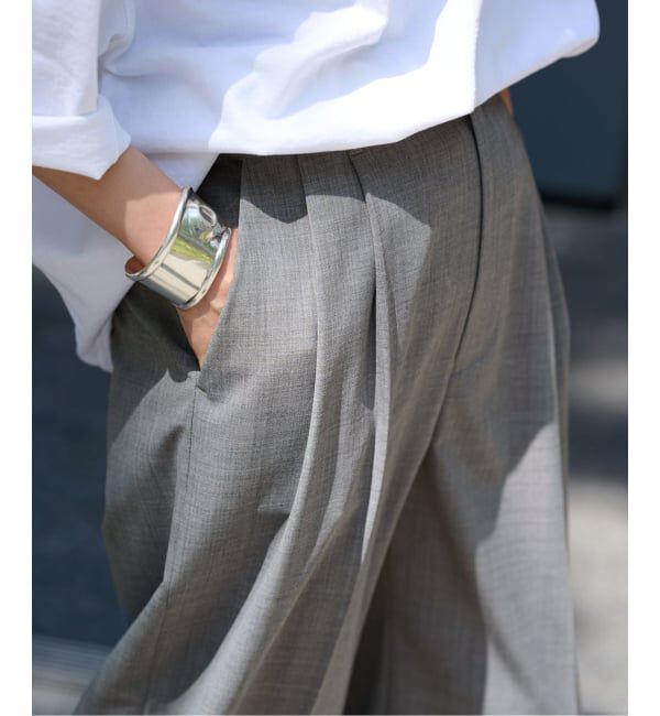 FRAMeWORK「≪追加≫ウォッシャブルTWタックワイドパンツ2」|スラックス|