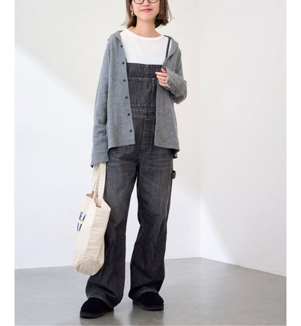 FRAMeWORK「オーバーオール」|オールインワン|ブラック