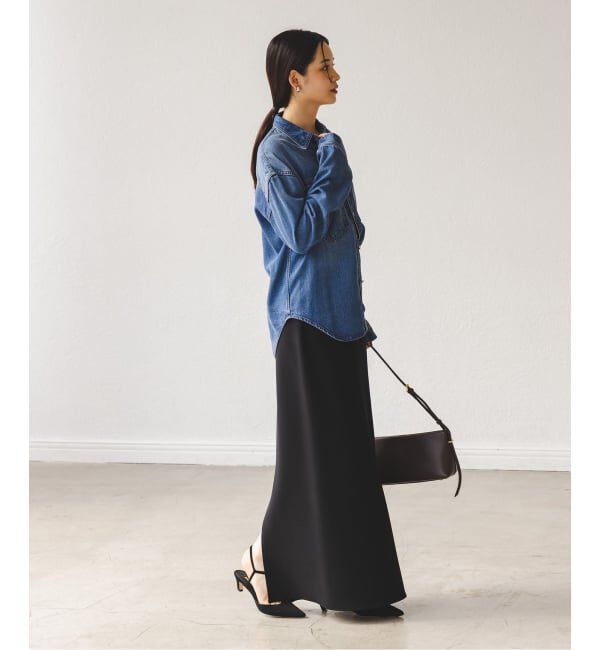 NOBLE「《追加》【洗える】コンフォートジャージーライクタイトスカート8」|スカート|