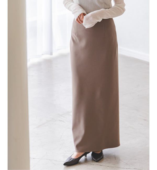 NOBLE「《追加》【洗える】コンフォートジャージーライクタイトスカート8」|スカート|