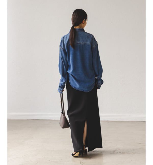 NOBLE「《追加》【洗える】コンフォートジャージーライクタイトスカート8」|スカート|