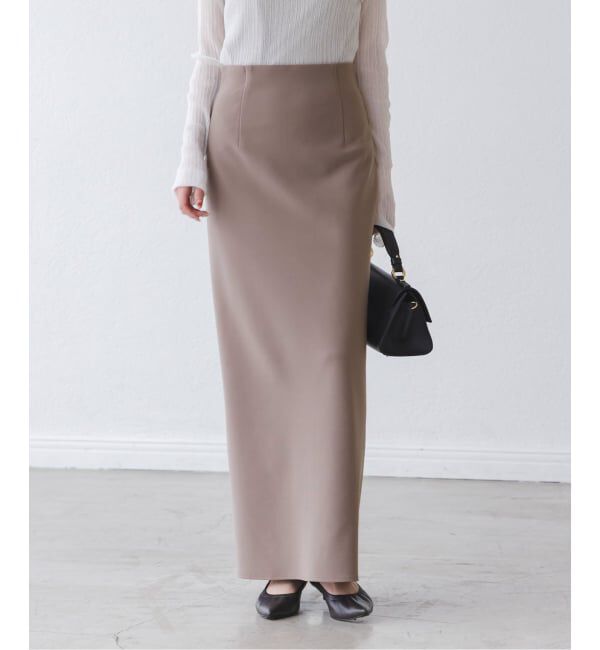 NOBLE「《追加》【洗える】コンフォートジャージーライクタイトスカート8」|スカート|