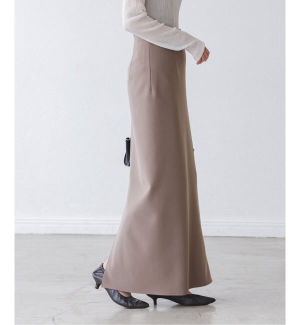 NOBLE「《追加》【洗える】コンフォートジャージーライクタイトスカート8」|スカート|