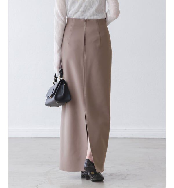 NOBLE「《追加》【洗える】コンフォートジャージーライクタイトスカート8」|スカート|