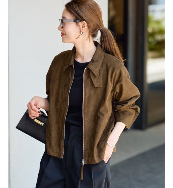 FRAMeWORK「≪追加≫フェイクスエードブルゾン」|その他|ブラウン