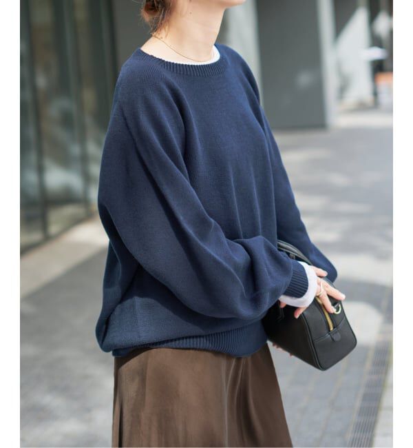 Spick and Span「《26SS 新作 》 ニュアンスコクーンバルキーニット」|ニット・セーター|ネイビー