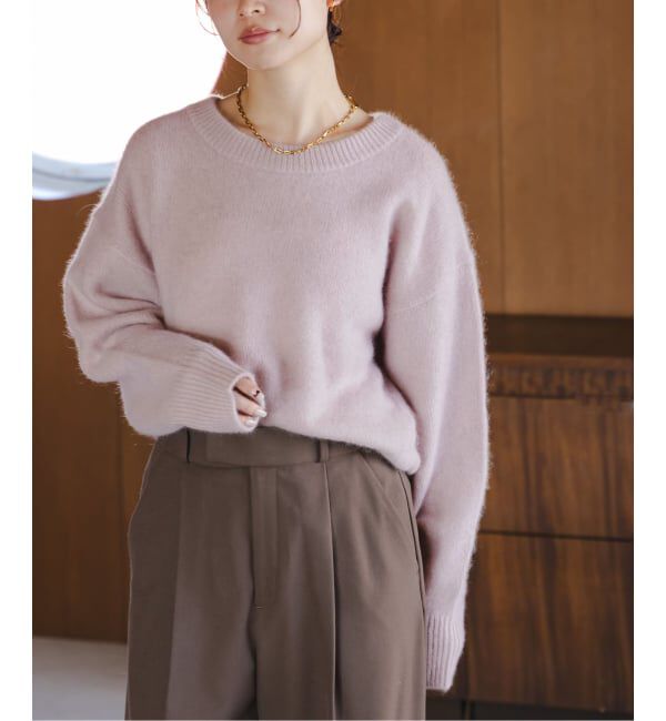 NOBLE「《追加》YAKクルーネックプルオーバー2」|ニット・セーター|ピンク