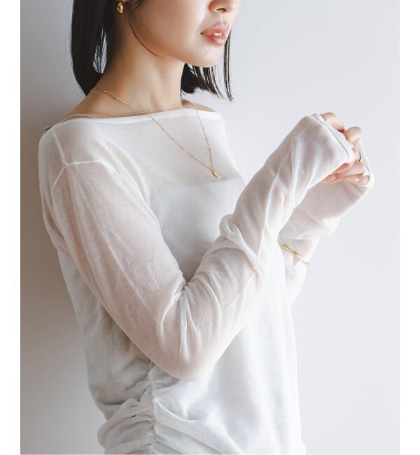 NOBLE「《予約》オフショルドレープニット」|ニット・セーター|