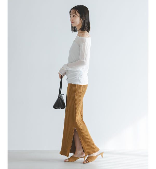 NOBLE「《予約》オフショルドレープニット」|ニット・セーター|