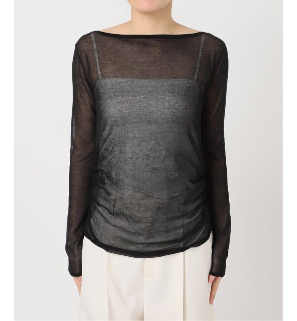 NOBLE「《予約》オフショルドレープニット」|ニット・セーター|