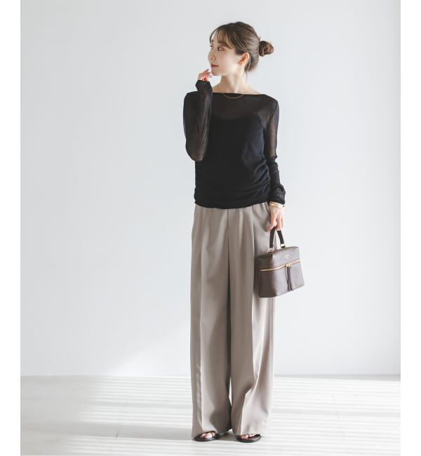 NOBLE「《予約》オフショルドレープニット」|ニット・セーター|