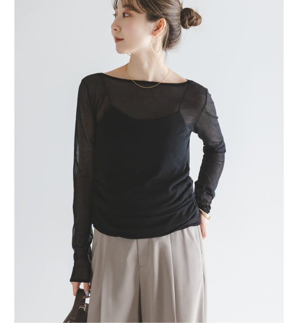 NOBLE「《予約》オフショルドレープニット」|ニット・セーター|