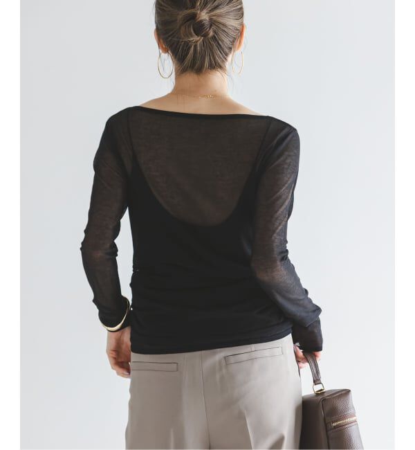 NOBLE「《予約》オフショルドレープニット」|ニット・セーター|