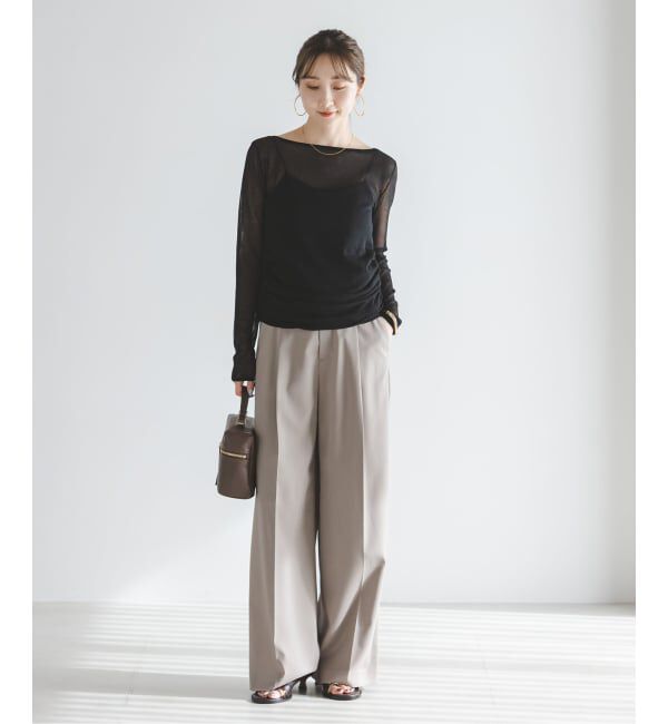 NOBLE「《予約》オフショルドレープニット」|ニット・セーター|