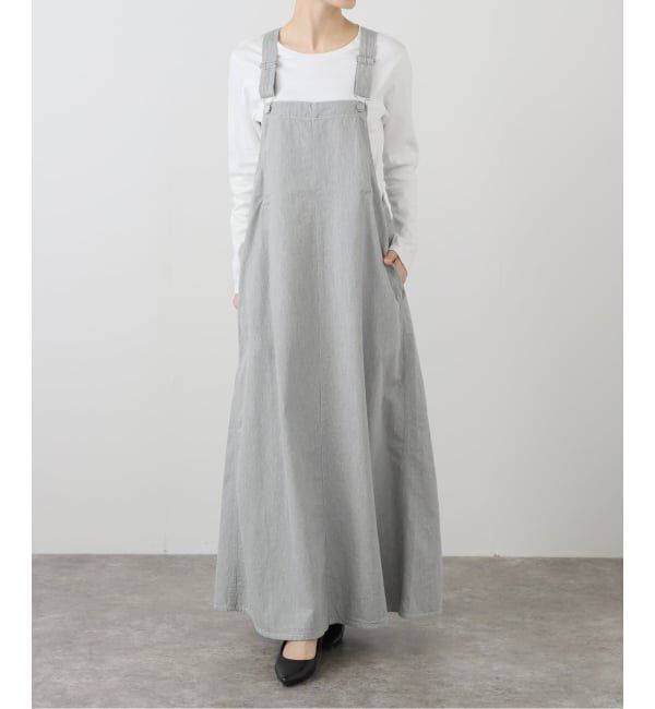  「【洗える】Munich/ミューニック スラブデニムサロペット」|オールインワン|グレーB