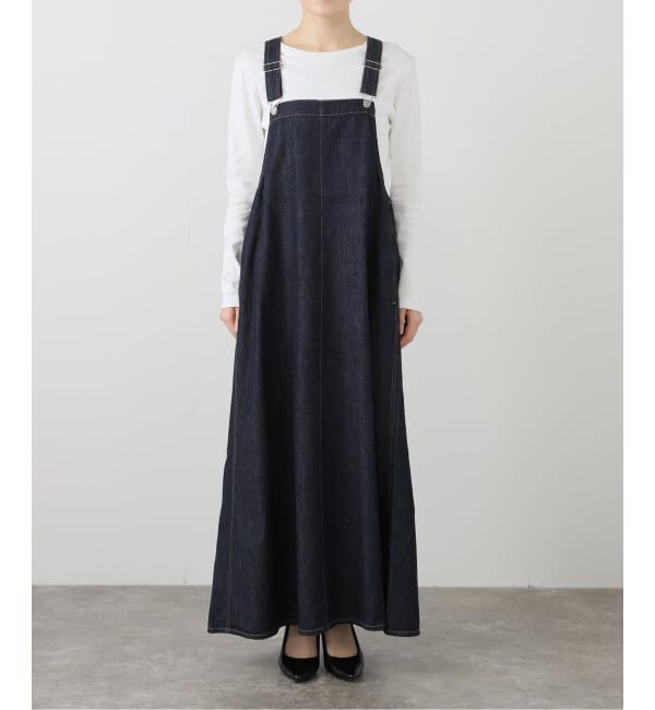  「【洗える】Munich/ミューニック スラブデニムサロペット」|オールインワン|