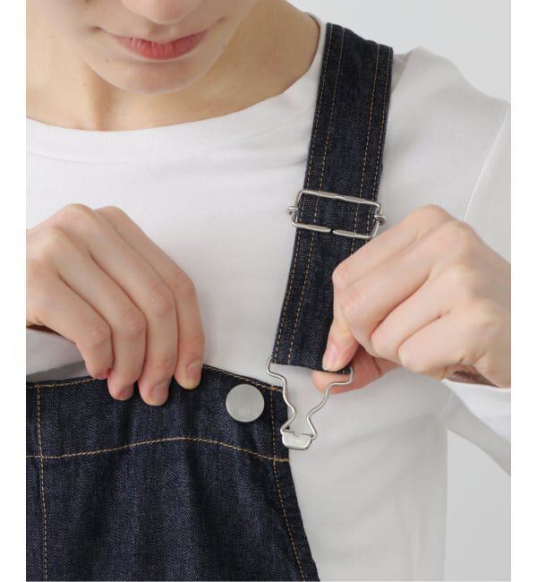  「【洗える】Munich/ミューニック スラブデニムサロペット」|オールインワン|