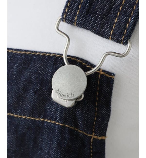  「【洗える】Munich/ミューニック スラブデニムサロペット」|オールインワン|