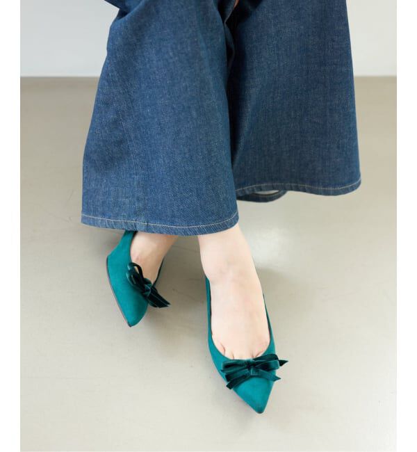  「4.5cmポインテッドダブルリボンパンプス」|パンプス|