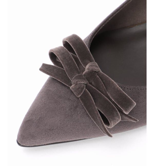  「4.5cmポインテッドダブルリボンパンプス」|パンプス|