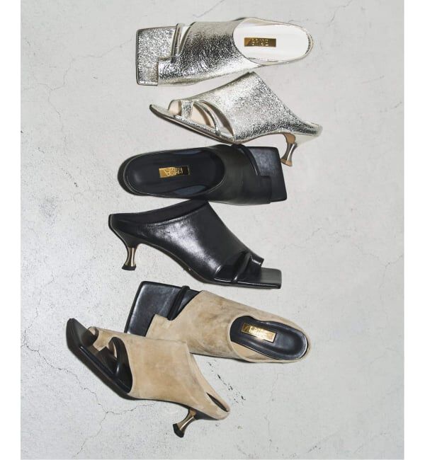 GRISE「《追加予約2》GRISE5cmレザースクエアソフトトング」|サンダル|