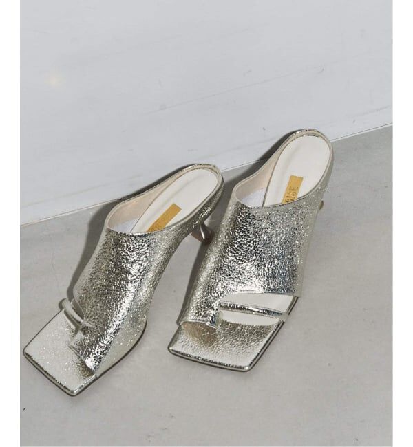 GRISE「《追加予約2》GRISE5cmレザースクエアソフトトング」|サンダル|