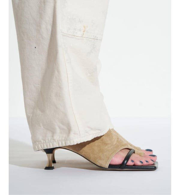 GRISE「《追加予約2》GRISE5cmレザースクエアソフトトング」|サンダル|