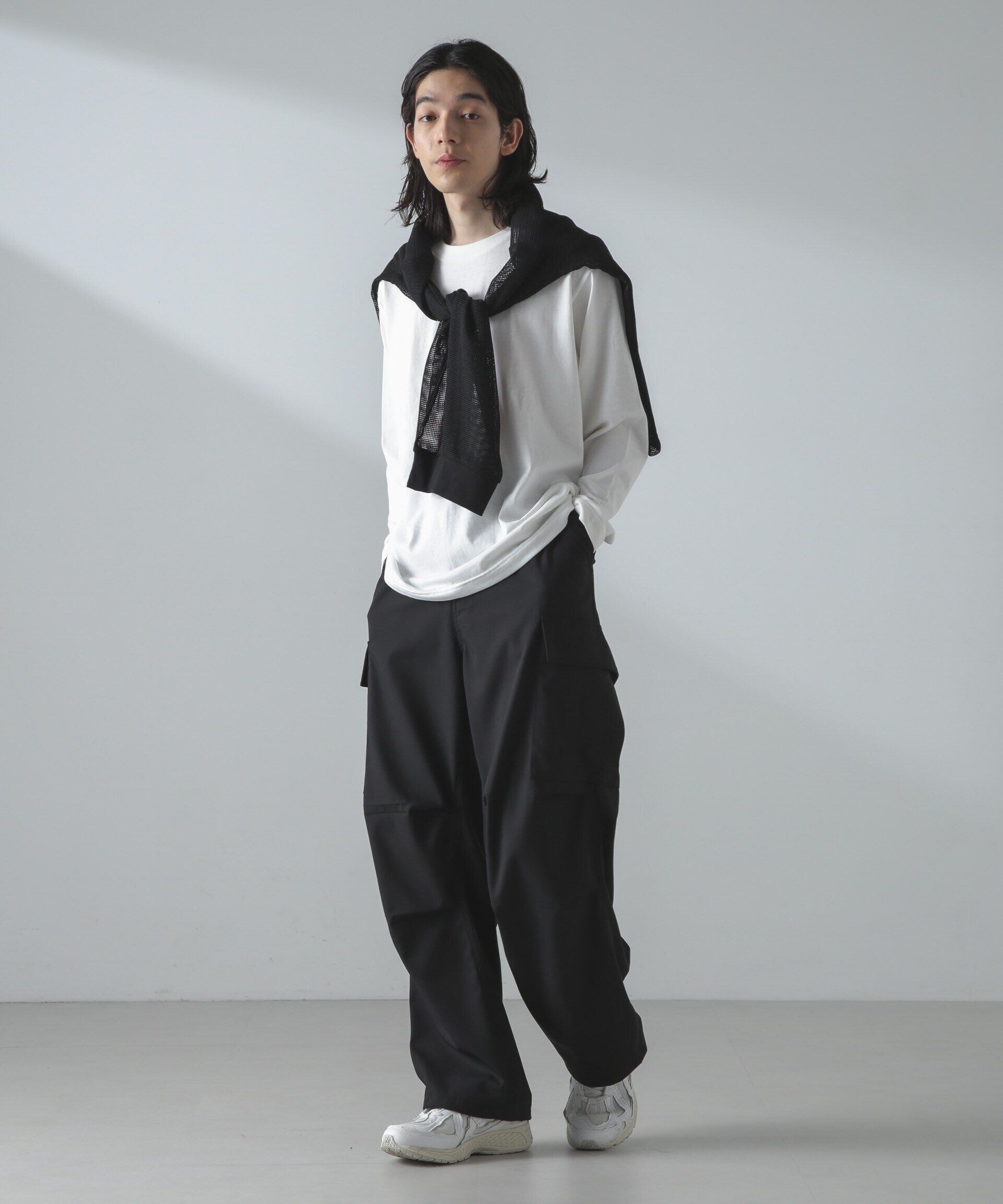 nano･universe「アンサンブルメッシュTシャツ 長袖」|Tシャツ・カットソー|