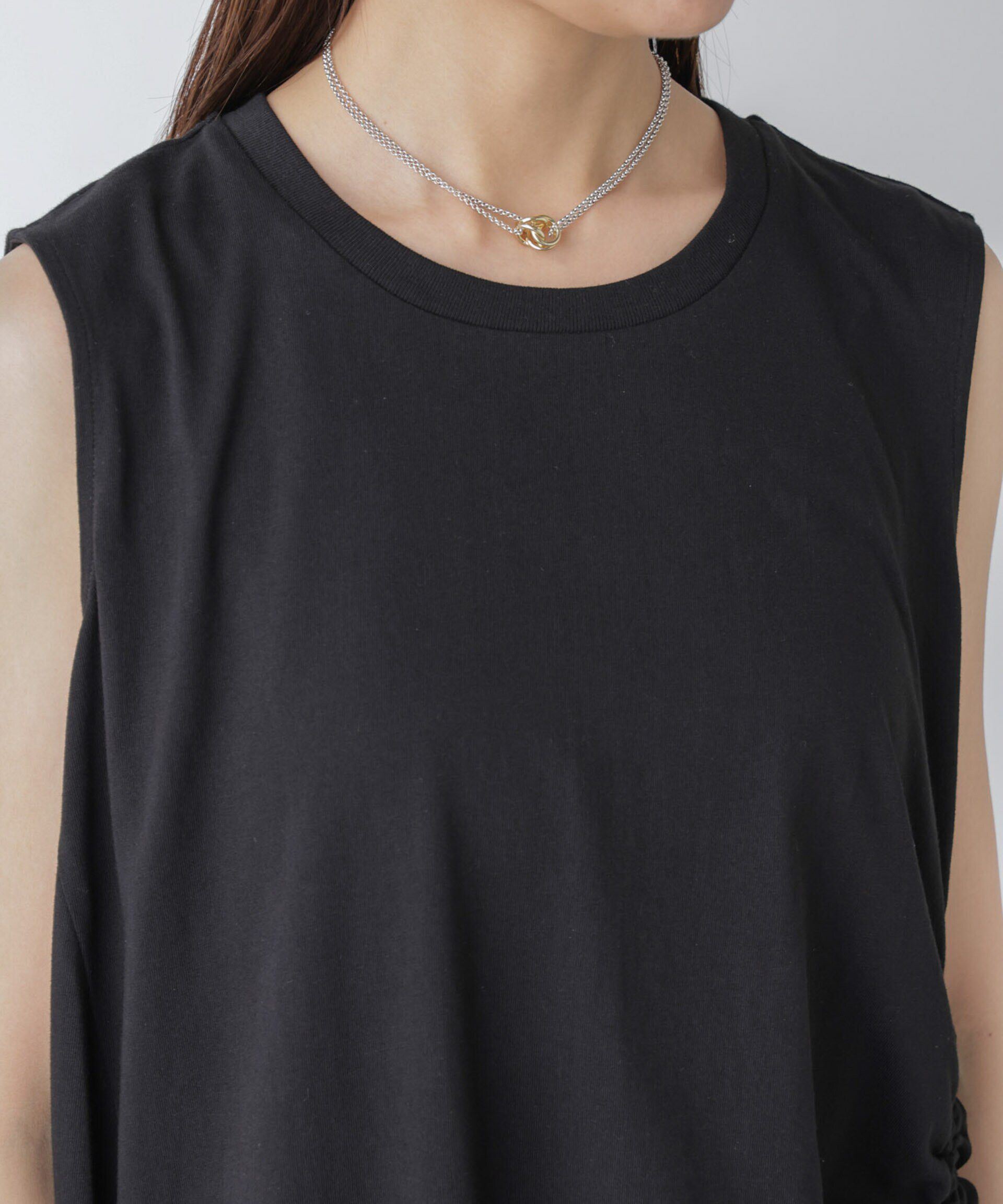 nano･universe「サイドドロストノースリーブカットワンピース」|ワンピース|