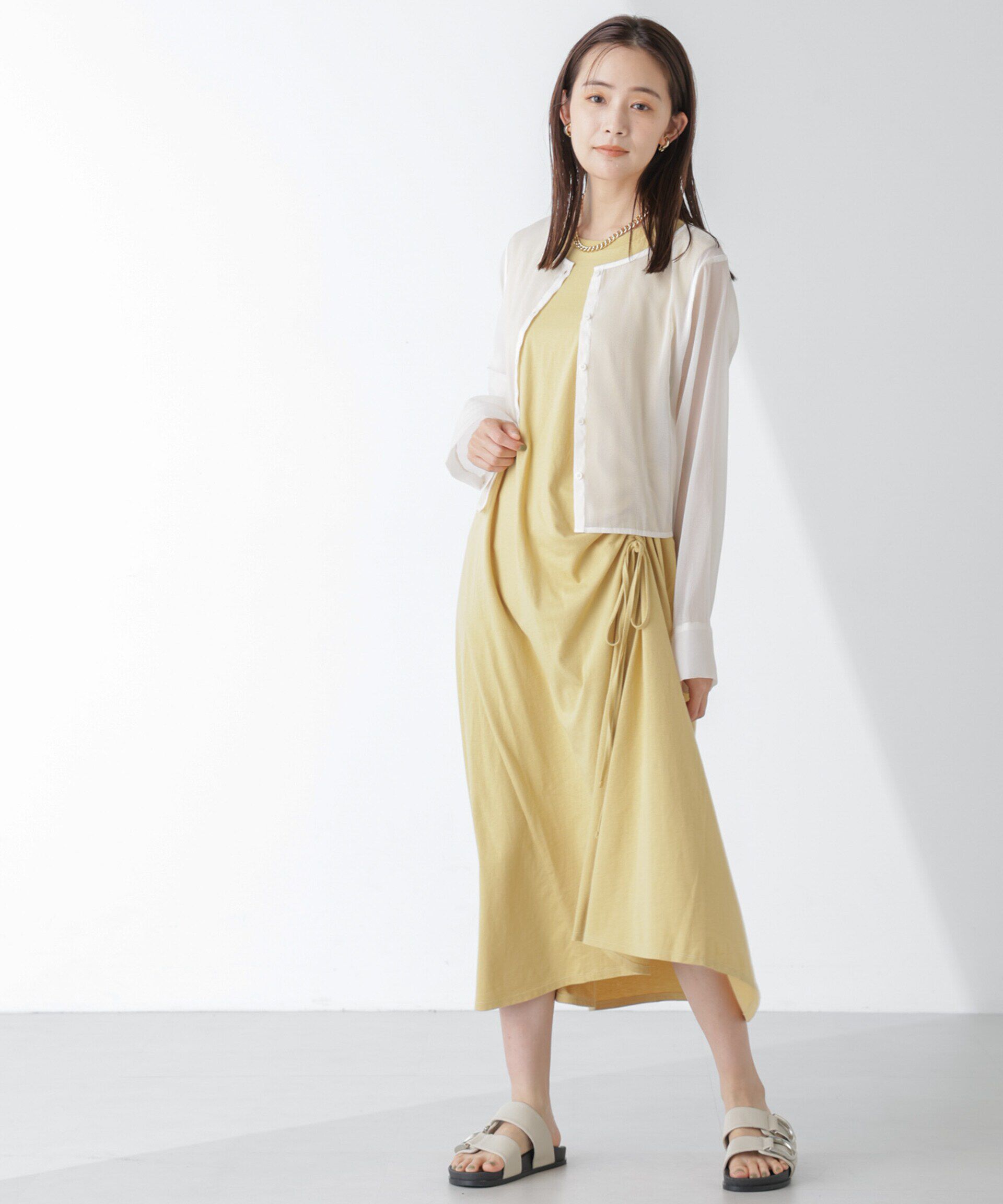 nano･universe「サイドドロストノースリーブカットワンピース」|ワンピース|