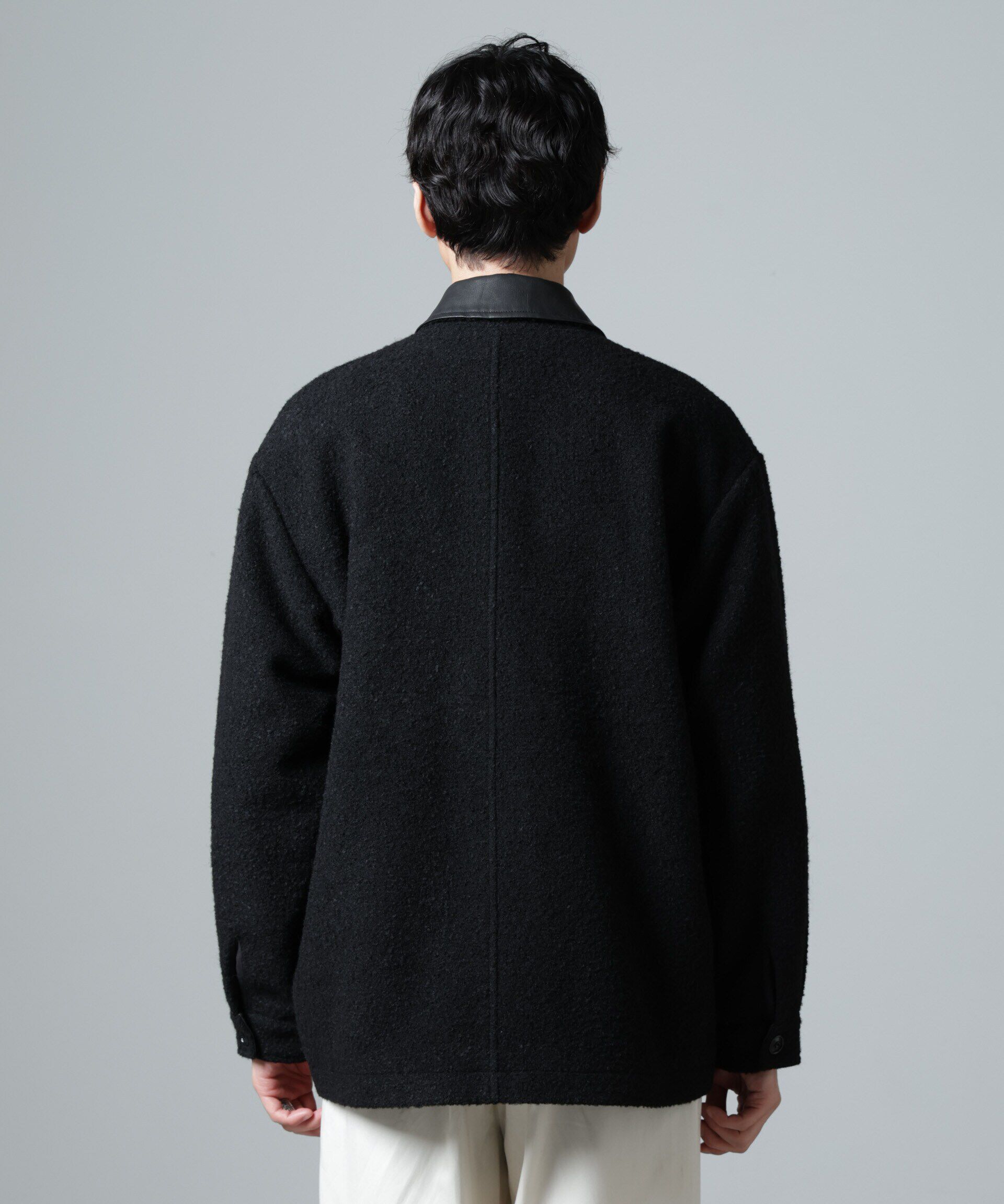 nano･universe「ループヤーンミックス バーンジャケット」|ブルゾン・スタジャン|