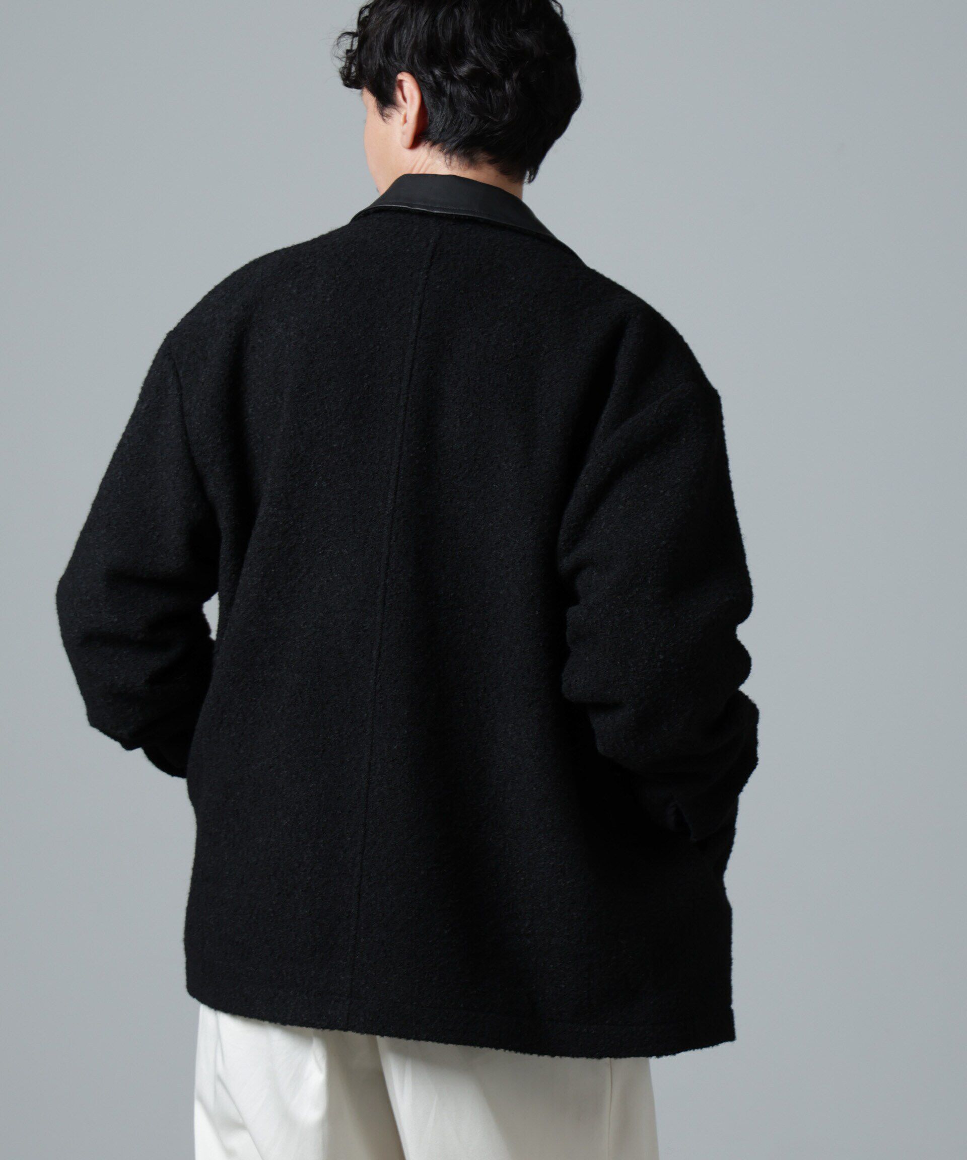 nano･universe「ループヤーンミックス バーンジャケット」|ブルゾン・スタジャン|