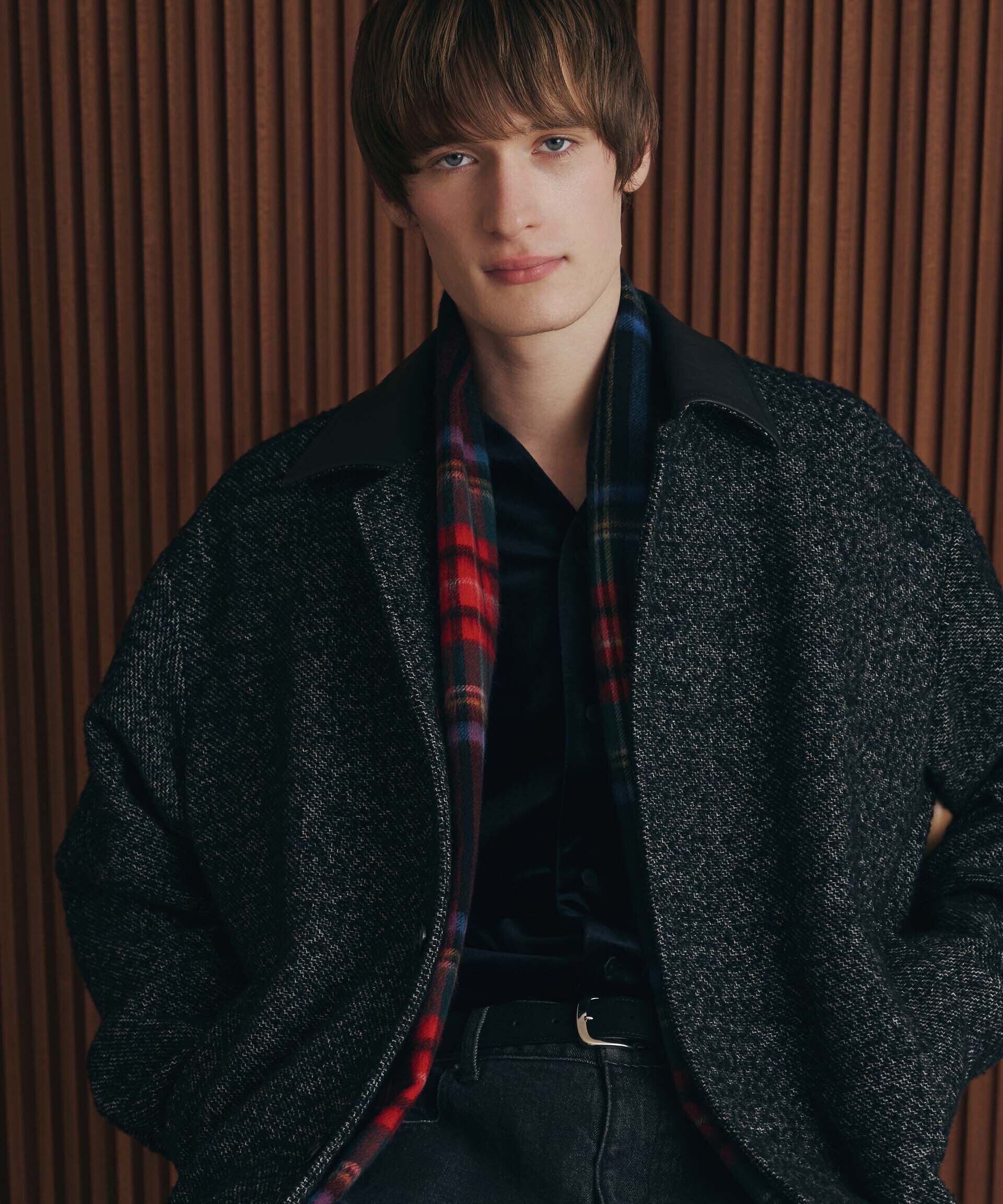 nano･universe「ループヤーンミックス バーンジャケット」|ブルゾン・スタジャン|グレー