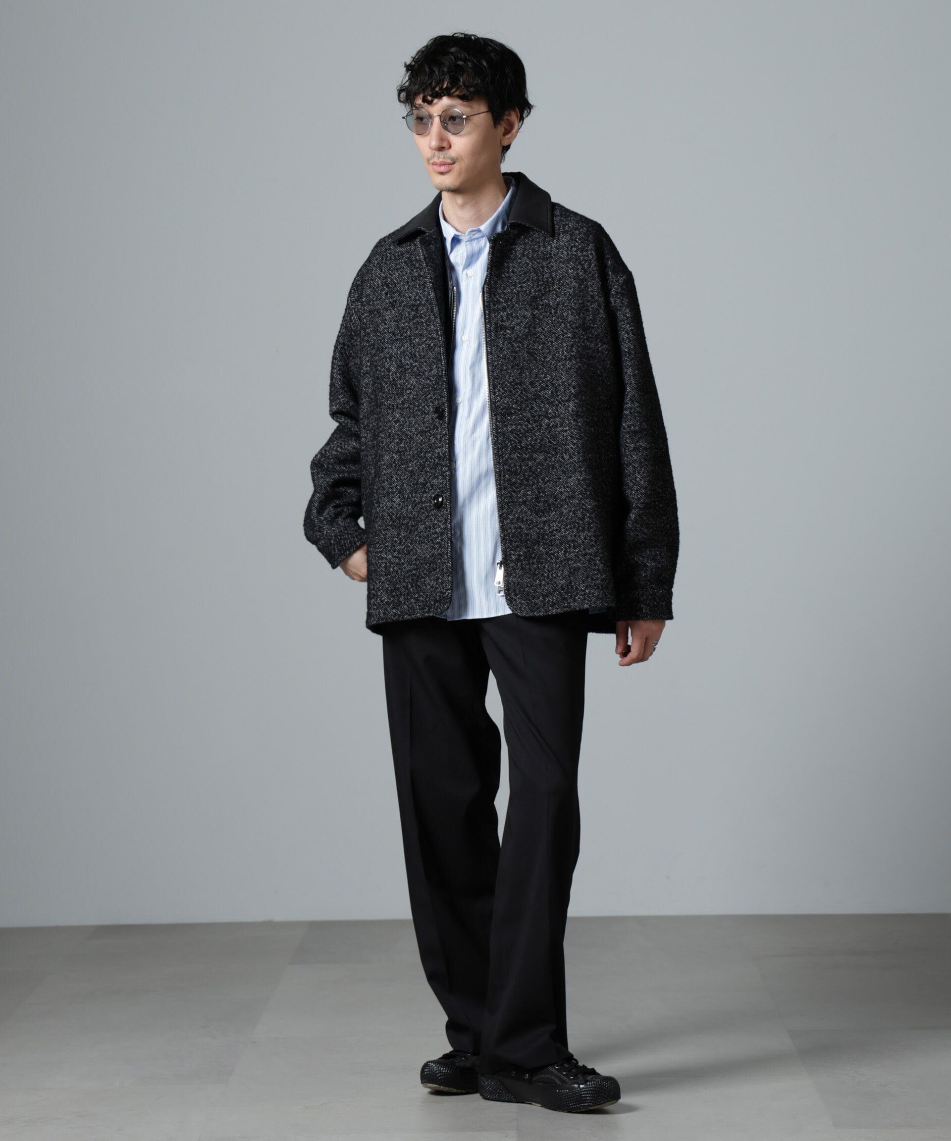 nano･universe「ループヤーンミックス バーンジャケット」|ブルゾン・スタジャン|