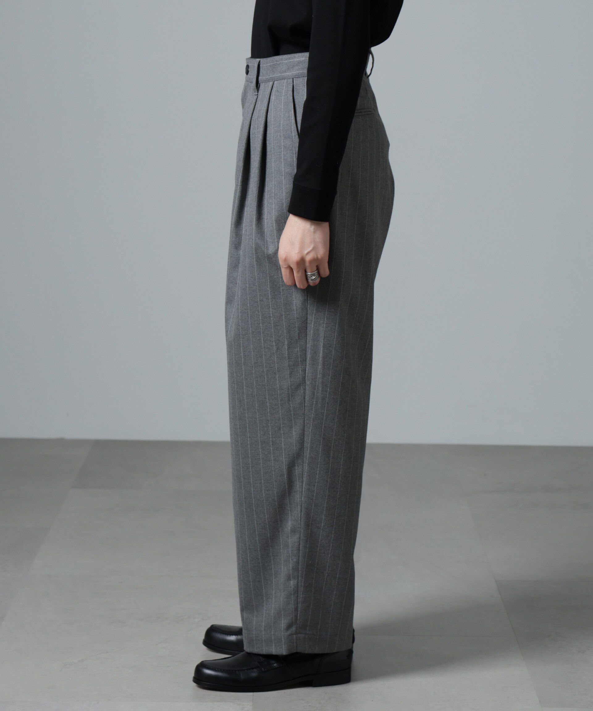 nano･universe「｢大人のﾜｲﾄﾞﾊﾟﾝﾂ｣ﾋﾟﾝｽﾄﾗｲﾌﾟﾌﾗﾝﾈﾙ2ﾀｯｸﾜｲﾄ」|チノ|